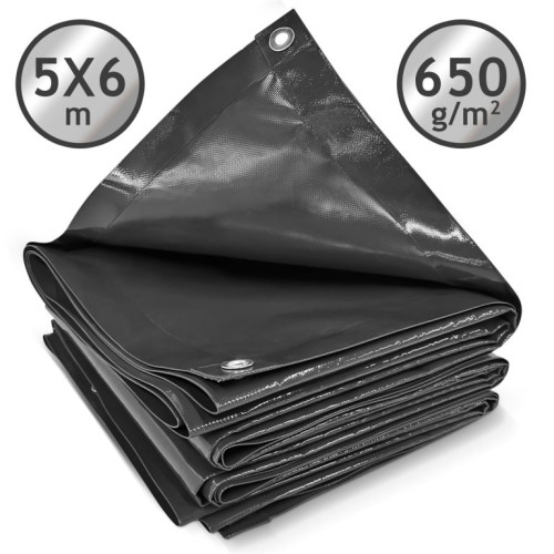 JAGO Plachta 650 g/m², hliníkové oká, antracit, 5 x 6 m JAGO Plachta 650 g/m², hliníkové oká, antracit, 5 x 6 m