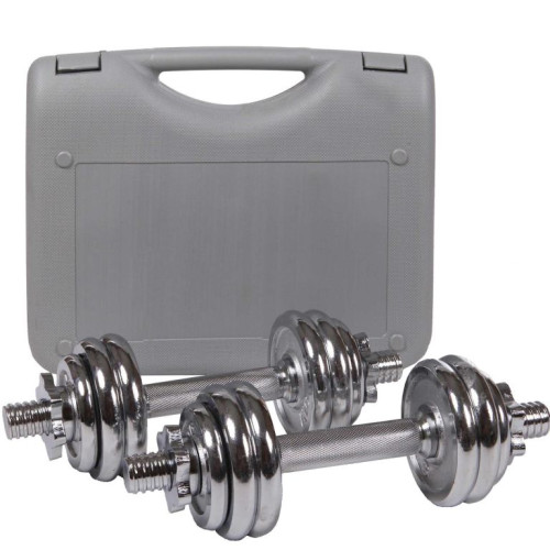 Činky ScSPORTS® - Sada 2 kusov, 15 kg, s puzdrom