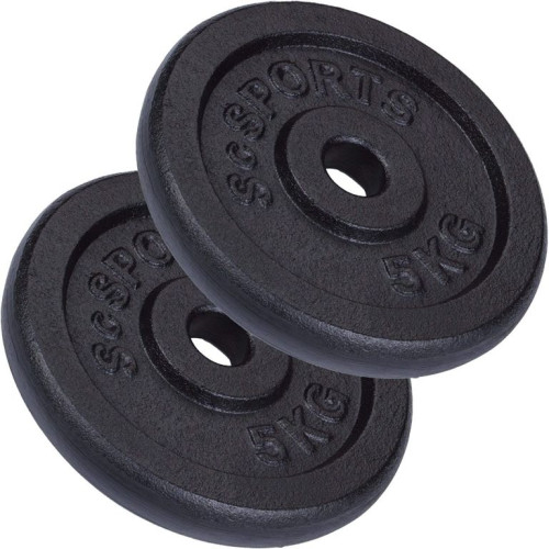 Sada závaží ScSPORTS® - 10 kg (2x5 kg), 30/31 mm, liatina