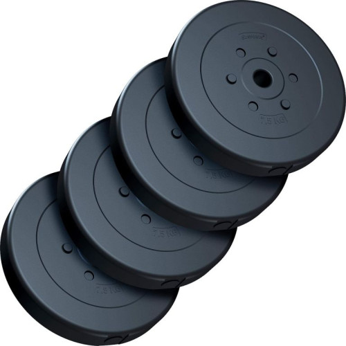 Súprava závaží na činky 30 kg, plast/cement, otvor 30/31 mm