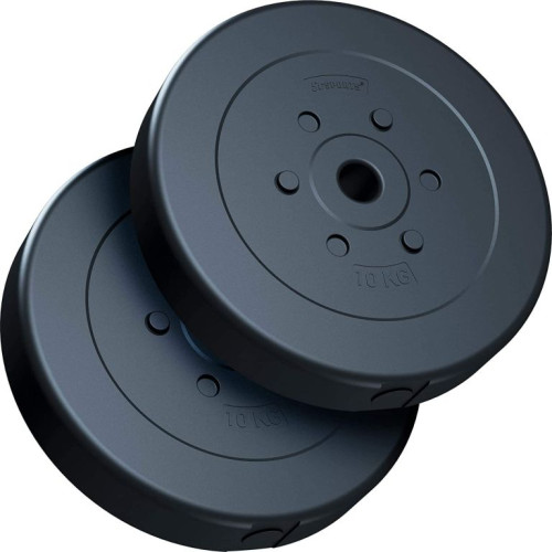 ScSPORTS Sada závaží 2x10 kg, plastové, priemer 30 mm