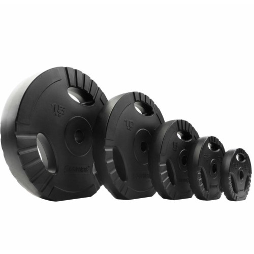 ScSPORTS Kotúče na činku 2x5 kg s úchytmi, plast/cement ScSPORTS Kotúče na činku 2x5 kg s úchytmi, plast/cement