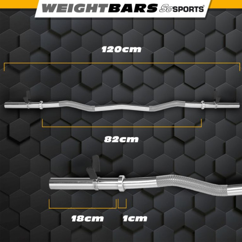 ScSPORTS SZ činka 120 cm, chróm, 30 mm, pružinové uzávěry ScSPORTS SZ činka 120 cm, chróm, 30 mm, pružinové uzávěry