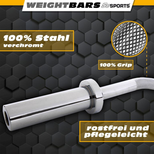 ScSPORTS SZ činka 120 cm, chróm, 30 mm, pružinové uzávěry ScSPORTS SZ činka 120 cm, chróm, 30 mm, pružinové uzávěry