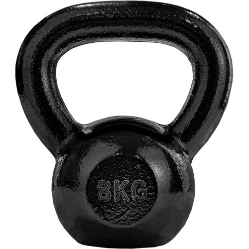 Liatinová kettlebell 8 kg čierna