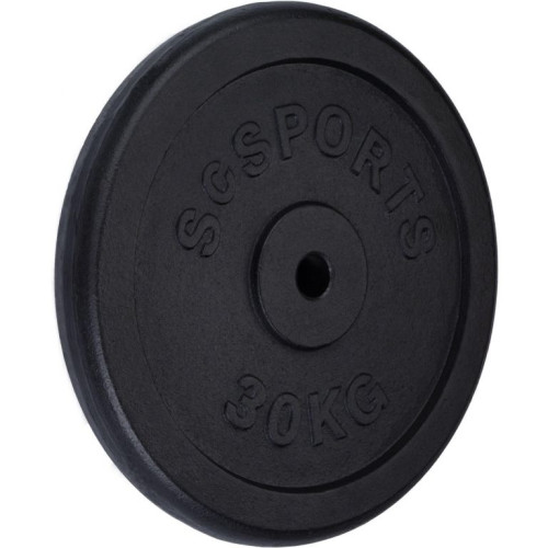 ScSPORTS Liatinový kotúč 30 kg, priemer 30/31 mm, čierny ScSPORTS Liatinový kotúč 30 kg, priemer 30/31 mm, čierny