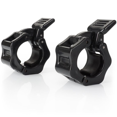 Rýchloupínacie uzávery na činku 30 mm, čierne, pár