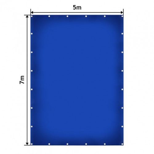 JAGO Plachta 650 g/m², hliníkové oká, modrá, 5 x 7 m