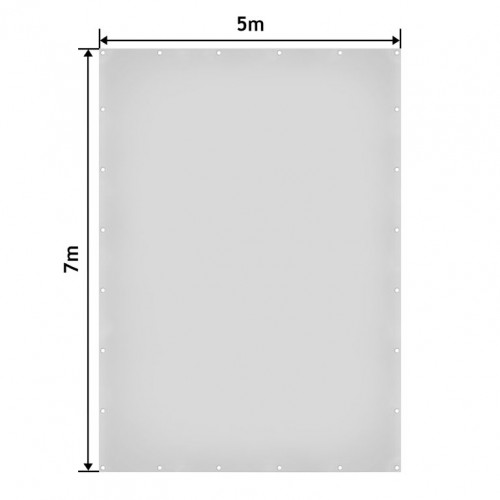 JAGO Plachta 650 g/m², hliníkové oká, biela, 5 x 7 m