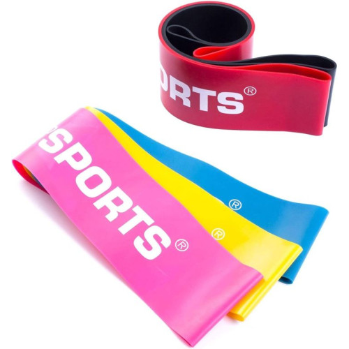 ScSPORTS odporová guma, odpor 13,5 kg, červená