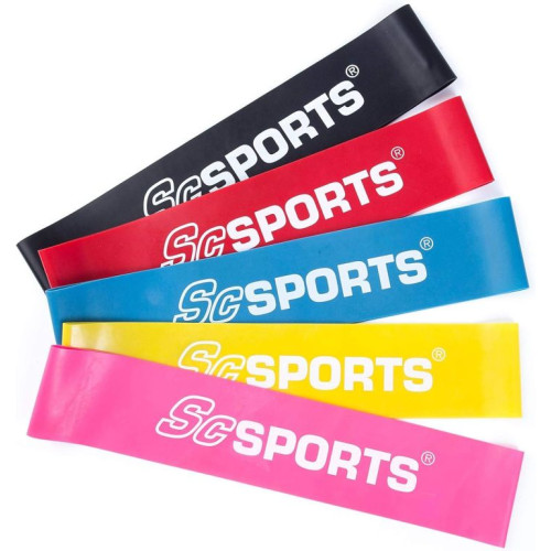 ScSPORTS odporová guma, odpor 15,8 kg, čierna