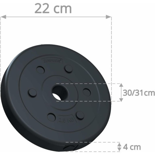 Sada kotúčov 30 kg plast 2x7,5 kg 4x2,5 kg 4x1,25 kg Sada kotúčov 30 kg plast 2x7,5 kg 4x2,5 kg 4x1,25 kg