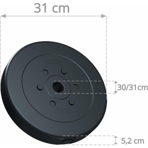 Sada kotúčov 30 kg plast 2x7,5 kg 4x2,5 kg 4x1,25 kg Sada kotúčov 30 kg plast 2x7,5 kg 4x2,5 kg 4x1,25 kg