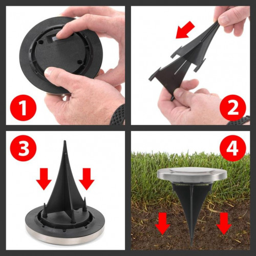 Solárne záhradné vstavané svietidlo Garth s 8 LED diódami