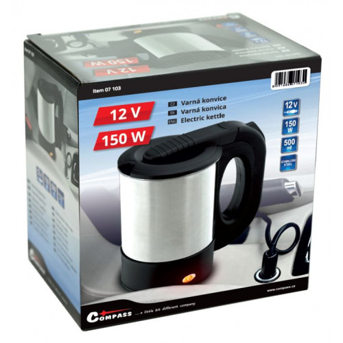 Varná kanvica 12V, nerez, 500 ml