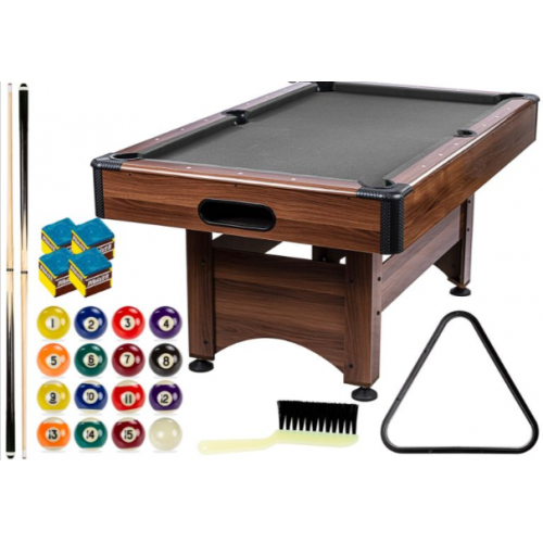 GamesPlanet Biliardový stôl s vybavením, hnedá/antracit