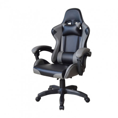 Ergonomická kancelárska stolička s vankúšikmi, čierno-šedá