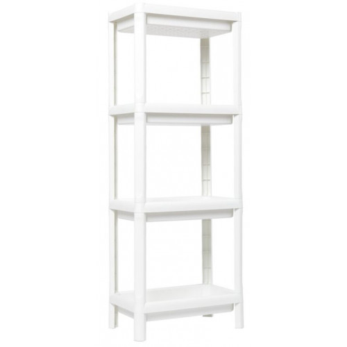 LINDA štvorposchodový regál, biely