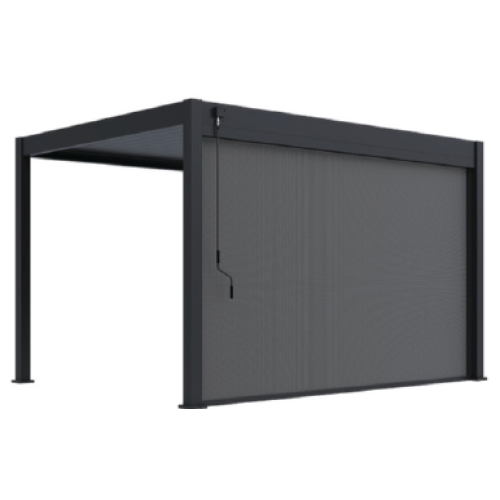 Zástena 2,65 m pre pergolu, antracit, manuálne ovládanie