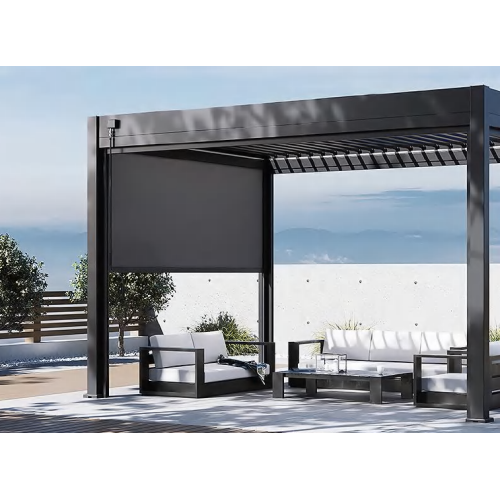 Zástena 2,65 m pre pergolu, antracit, manuálne ovládanie