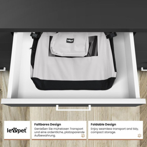 Leopet Prepravný box pre psov L, 70 x 52 x 52 cm, sivý Leopet Prepravný box pre psov L, 70 x 52 x 52 cm, sivý