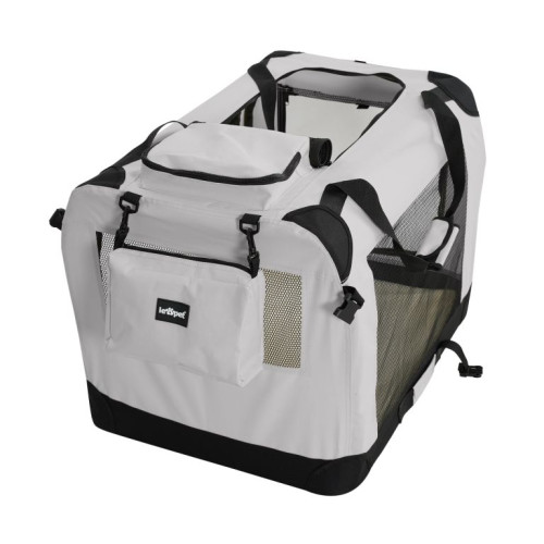 Leopet Prepravný box pre psov L, 70 x 52 x 52 cm, sivý