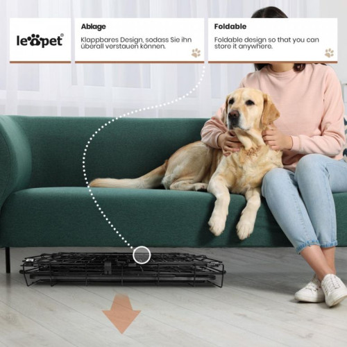 Leopet Klietka pre psy skladacia 107 x 69 x 75,5 cm, XL Leopet Klietka pre psy skladacia 107 x 69 x 75,5 cm, XL