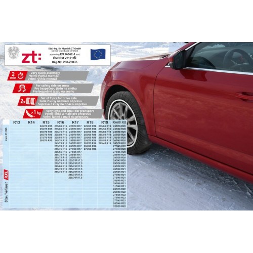 Snehové reťaze textilné ADHESIV ÖNORM XXL