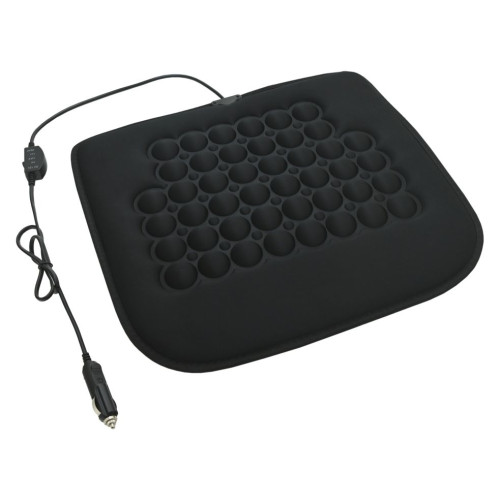 Vyhrievaný sedák do auta s reguláciou teploty, 12V, čierny