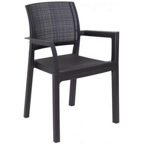 Plastová stolička ALBA – grafitová