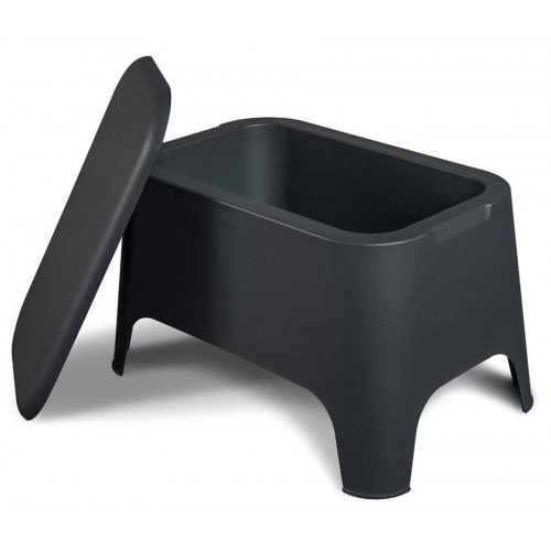 Plastový stôl PETRA + box, grafit