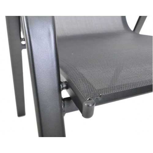 Záhradné kreslo SOFIE kov, čierna látka