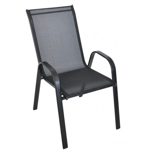 Záhradné kreslo SOFIE kov, čierna látka
