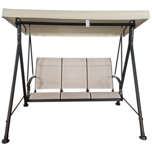 Kovová záhradná hojdačka HOLLYWOOD II, béžová