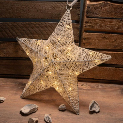 Vianočná dekorácia - vianočná hviezda - 35 cm, 30 LED diód