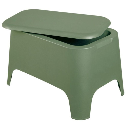 PETRA plastový stôl + box, šalviovo zelená