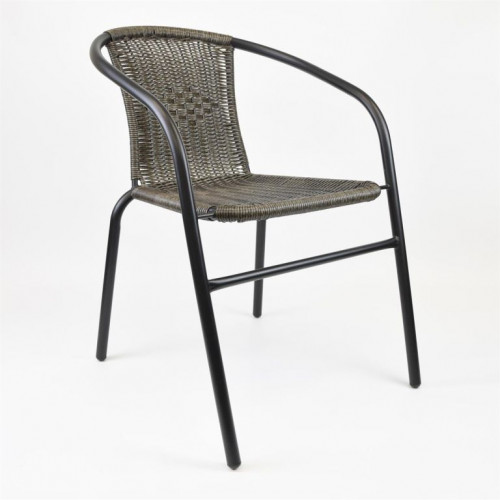 Záhradná  bistro stolička, stohovateľná, tmavosivá