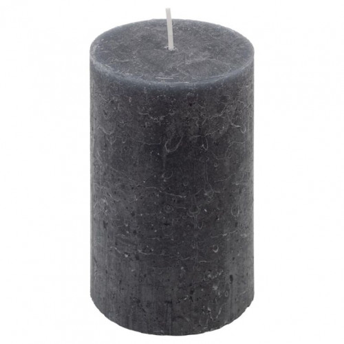 Antracitová parafínová sviečka, rustikálna, 11,5 cm, 40 hodí