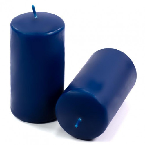 Sada stĺpových sviečok, 11,5 cm, Ø 6 cm, modrá, 6 ks