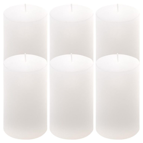 Biela parafínová sviečka v rustikálnom štýle, 11,5 cm, 40 h