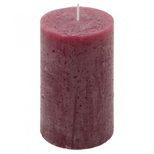 Burgundská parafínová sviečka, rustikálna, 11,5 cm, 12 ks