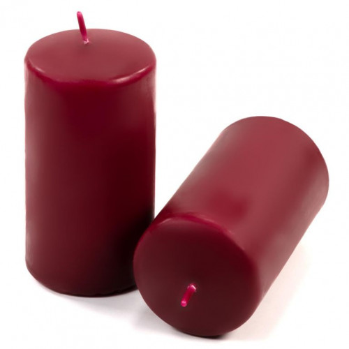 Sada stĺpových sviečok, 11,5 cm, Ø 6 cm, vínová, 18 ks