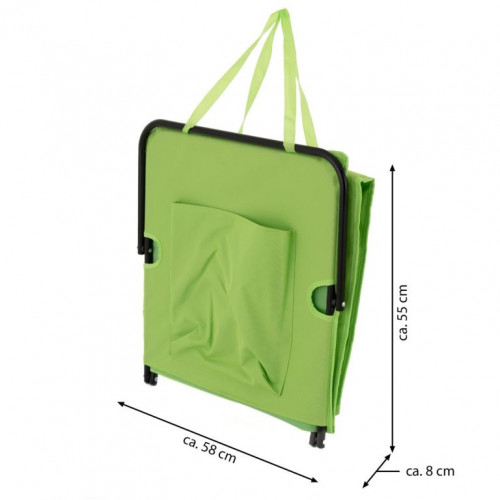 Nastaviteľná plážová podložka s operadlom, zelená, 2 ks