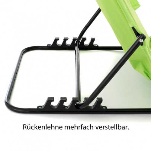 Nastaviteľná plážová podložka s operadlom, zelená, 2 ks