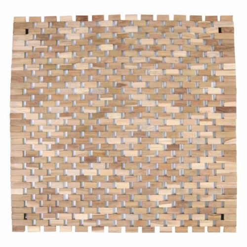 Protišmyková podložka, teak, prírodná, 50 x 48,5 cm