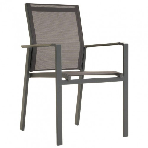 Sada záhradných stoličiek, sivá, 90 x 56,5 x 59,5 cm, 2ks