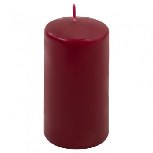 Sada stĺpových sviečok, 11,5 cm, Ø 6 cm, vínová, 12 ks