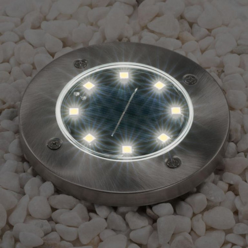 Sada solárnych záhradných vstavaných svietidiel, 8 LED, 12 k