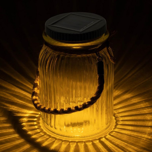 Sada solárnych svetiel, 3 LED, plastové, teplá biela, 5 ks