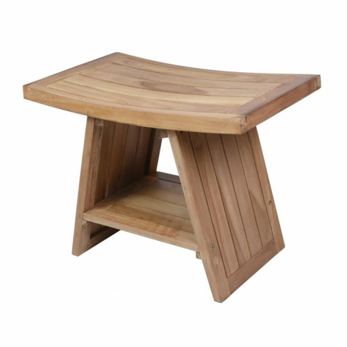 Stolička DIVERO, masívny ošetrený teak, 60 x 35 x 45 cm Stolička DIVERO, masívny ošetrený teak, 60 x 35 x 45 cm
